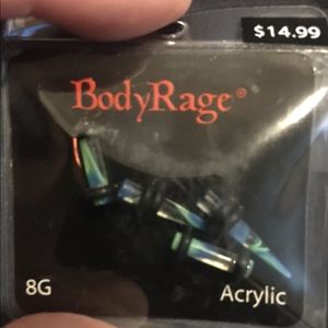 Body rage 8g acrylic plug and taper set